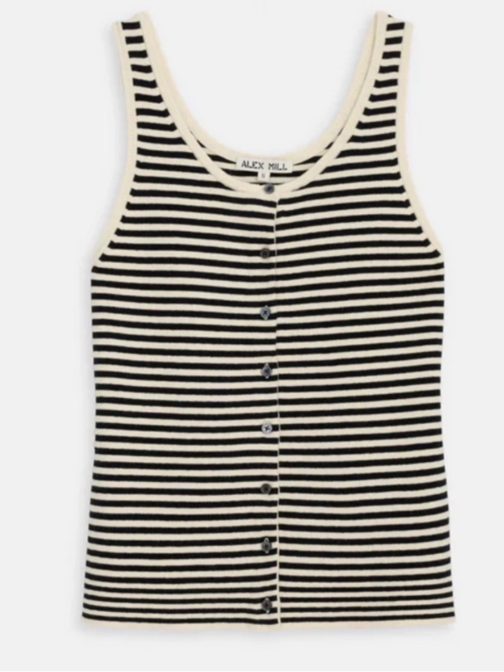 NWT • Alex Mill Louisa Striped Vest in Cotton Cashmere - Picture 3 of 6